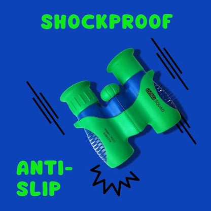 Kids Binoculars 8x21- Kids Gift Aged 3-12, Shock Proof Compact Binoculars for Child Set- Neck Strap, Compass, Carabiner, Case- High-Resolution Optics Boy & Girl Gift Toy for Bird Watching, Camping