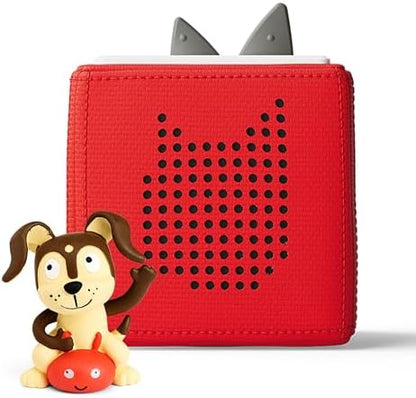 Toniebox Audio Player Starter Set with Playtime Puppy - Listen, Learn, and Play with One Huggable Little Box - Red