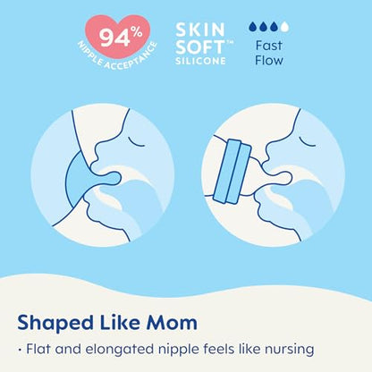 MAM Easy Active Baby Bottles 11 oz with Bonus Nipple, Fast Flow Skinsoft Silicone Nipple with Wide Neck Ergonomic Design, Easy to Hold, BPA-Free Bottles with Leak-Proof Caps for 4+ Months Baby, Boy