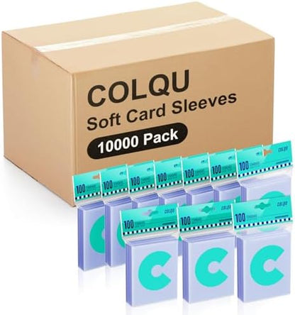 10000ct Card Sleeves for Trading Cards, Clear Penny Sleeves, Baseball Card Sleeve, Soft Sports Card Sleeve, Plastic Card Protector Fit for MTG Game Card Standard Cards