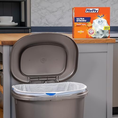 Hefty Ultra Strong Tall Kitchen Trash Bags, Citrus Twist Scent, 13 Gallon, 110 Count