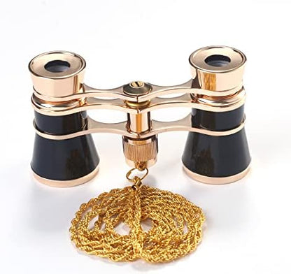 Aroncent Opera Glasses Binoculars 3X25 Theater Glasses Mini Binocular Compact with Chain for Adults Kids Women in Opera Musical Concert