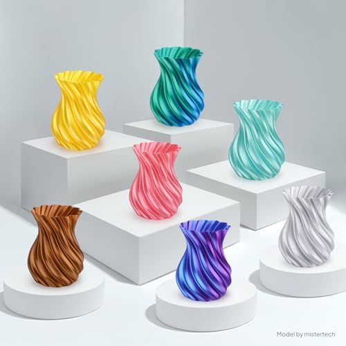 DEEPLEE Silk PLA 3D Printer Filament 1.75mm 1kg, Silk Dual Color Green Red PLA, Dimensional Accuracy +/-0.02mm, Smooth & Shiny Texture, Multi Color 3D Printing Filament