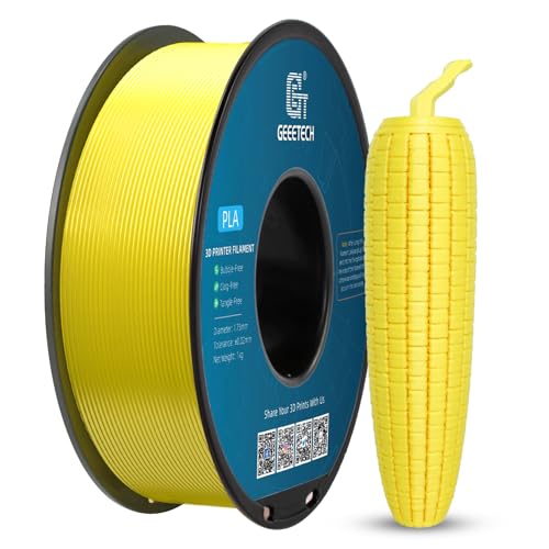 Geeetech Yellow PLA Filament 1.75mm, 3D Printer Filament Dimensional Accuracy +/- 0.03mm, Upgrade Tidy Winding Tangle-Free, 1kg Spool(2.2lbs) Fit Most FDM 3D Printers