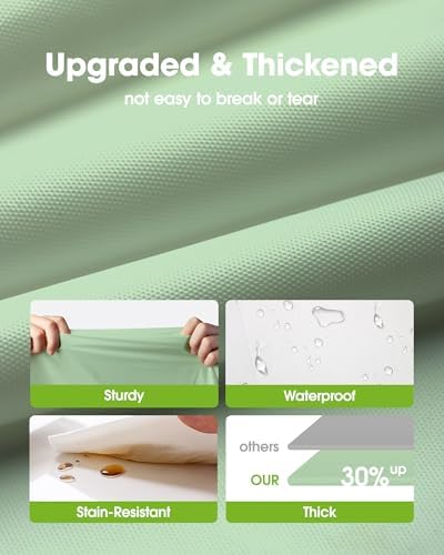 Pureegg Plastic Table Cloth Disposable 8 Pack, 54 x 108 Inch Table Cloths, Easter Party, Decorative Tablecloths, Rectangle, Light, Pastel Plastic Cover, Leakproof & Sturdy, Sage Green