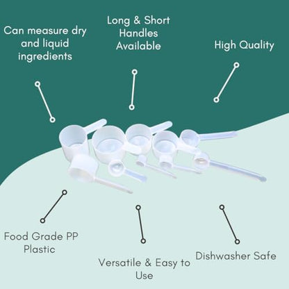 1 Tablespoon (1/2 Oz. | 3 Teaspoon | 1/16 Cup | 14.8 mL) Long Handle Scoop for Measuring Coffee, Pet Food, Grains, Protein, Spices and Other Dry Goods (Pack of 25)
