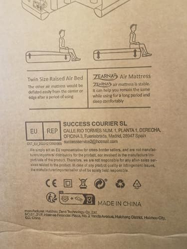 Zearna Air Mattress with Built in Pump - Upgraded Twin Blow Up Mattress, 2 Mins Quick Self Inflatable, 13"/550lbs Max, Strong Support, No Lost Air, for Camping,Home,Guests,Portable Travel