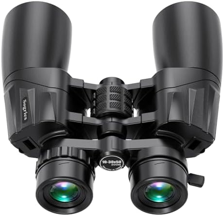10-30x50 Zoom Binoculars for Adults, High Powered Military Binoculars for Bird Watching Traveling Hunting Concerts with Large View,BAK4,FMC Lens,Clear Low Light Vision at Night