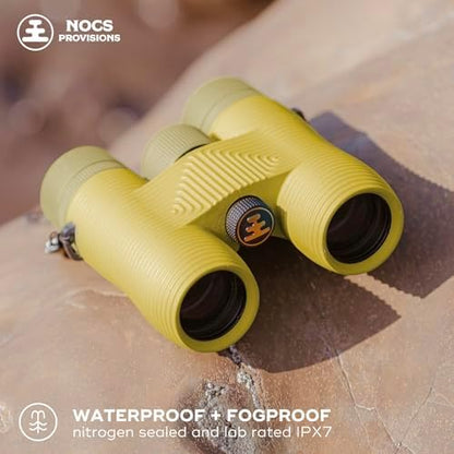 Nocs Provisions Field Issue Compact 8x32 Waterproof Binoculars, Shockproof, Fogproof, 8X Magnification, Bak4 Prism, Multi-Coated Lenses for Adults & Kids, Bird Watching, Hunting & Wildlife Viewing
