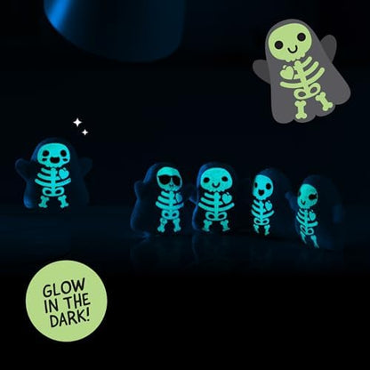 WHAT DO YOU MEME? Emotional Support Ghosts by Relatable, Cuddly Stuffed Animals, Plushies, and Cute Stuff, Great Gift Ideas for Loved Ones of All Ages, Includes 5 Plushies with Carrying Basket