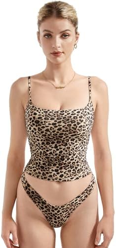 SUUKSESS Women Sexy Square Neck Tank Top Summer Y2K Going Out Basic Cami Shirt