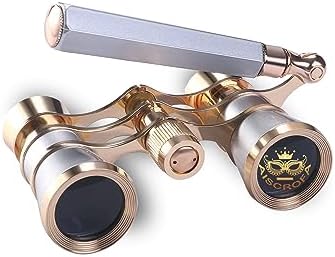 Opera Glasses,3X25 Theater Binoculars with Foldable and Extendable Handle,Mini Binocular Compact Lightweight,Portable Theater Glasses for Adults Kids Women in Musical Concert