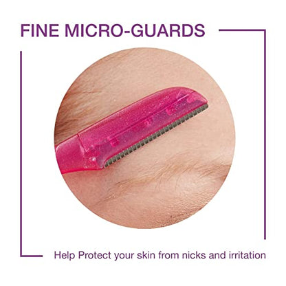 Schick Hydro Silk Touch-Up Dermaplaning Tool with Precision Cover, 9ct | Dermaplane Razor, Face Razors for Women, Peach Fuzz Remover