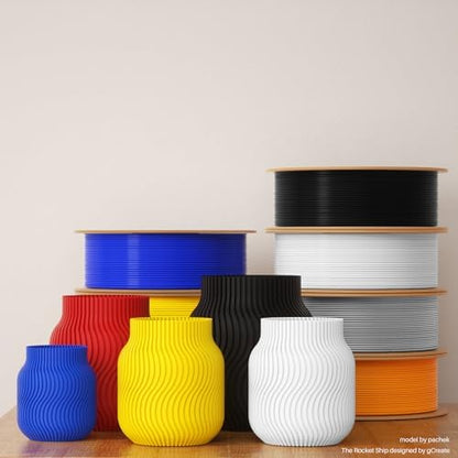 ELEGOO Rapid PETG Filament 1.75mm Bundle 4KG, High Speed 600mm/s 3D Printer Filament Accuracy +/- 0.02 mm, 1kg Cardboard Spool(2.2lbs) Fits for Most FDM 3D Printers(Black,White,Gray,Transparent)