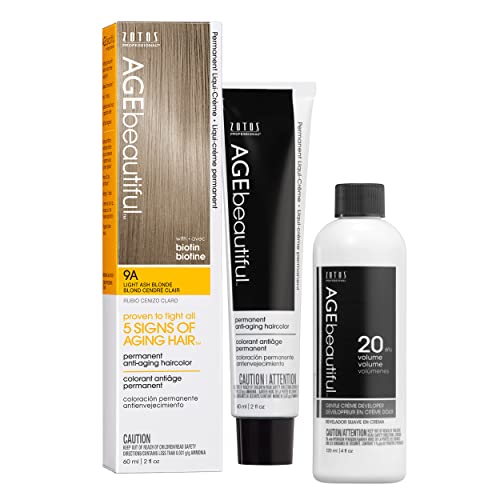AGE beautiful Permanent Hair Color Dye Liqui Creme | 100% Gray Coverage | Anti-Aging Haircolor | Biotin for Thicker, Fuller Hair | Professional Salon Coloring