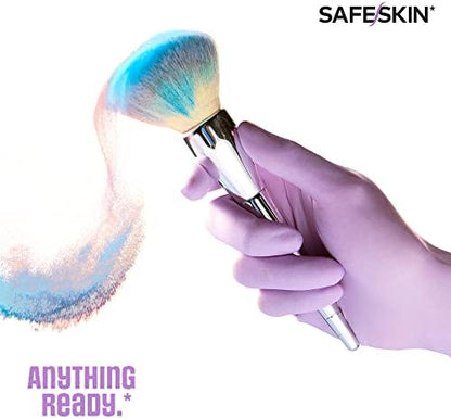 SAFESKIN Disposable Nitrile Gloves in POP-N-GO Pack of 50 or 200 Powder Free - Hair, Cleaning, Medical Use, Food Handling