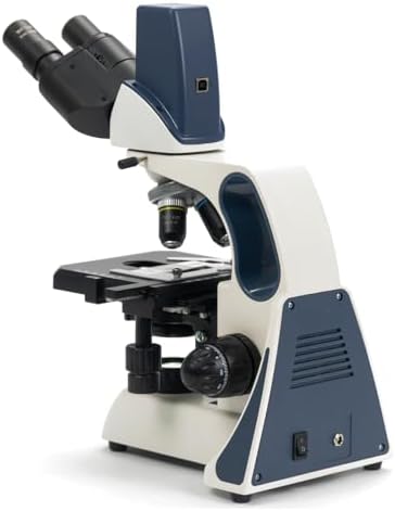 SWIFT Student Professional LED Binocular Compound Microscope with a Built-in 3MP Digital Camera,Siedentopf Head,Research-Grade,Mechanical Stage,Ultra-Precise Focusing,3W LED for Adults Lab
