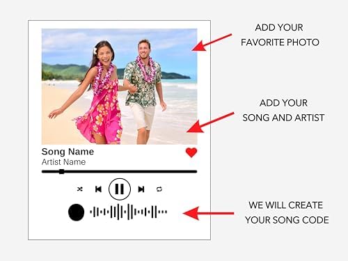 NEXT DAY SHIPPING Song Plaque with Wooden, Acrylic, Led Light Stand - Personalized Music Plaque Photo Gift Personalized Couple Gift ideas Anniversary Celebration Gift