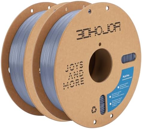 1.75mm 2kg PLA Pro (PLA+) Filament 2Pack Gray
