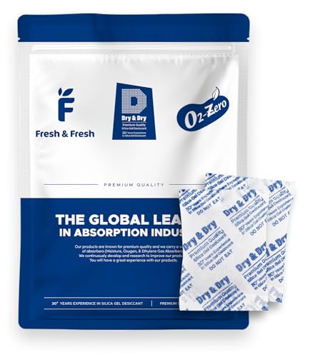 Dry & Dry 20 Gram [200 Packets] Silica Gel Packets Desiccants, Silica Packets - Rechargeable Silica Gel Packs, Silica Gel Packets, Desiccants Packets, Silica Gel