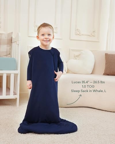 Supersoft Sleep Sack 1.0 TOG, Premium Bamboo Viscose Baby Sleeping Bag 2-Way Zipper Sleep Sack Baby Wearable Blanket
