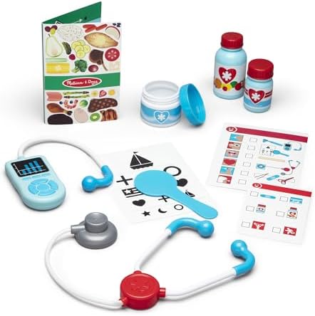 Melissa & Doug Get Well Doctor’s Kit Play Set – 25 Toy Pieces - Doctor Role Play Set, Doctor Kit For Toddlers And Kids Ages 3+