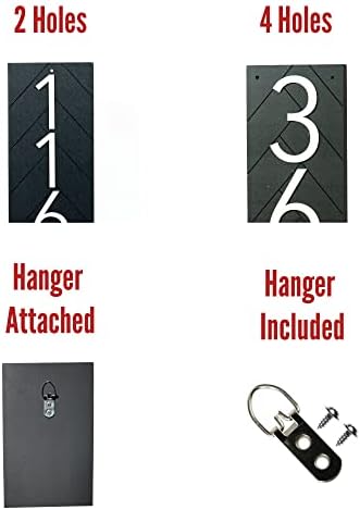 Discovered Designs – 20” Custom Address Number Sign - Black or White – Vertical or Horizontal – Made in USA (Black 20 inch Vertical) - House Numbers for Outside Modern