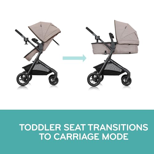 Evenflo Pivot Modular Travel System with LiteMax Infant Car Seat (Casual Gray)
