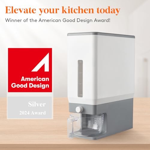 Lifewit Rice Dispenser 25 Lbs(11.3kg), Rice Storage Container Sealed Moisture Proof with Measuring Cup for Kitchen Pantry Household, BPA-Free