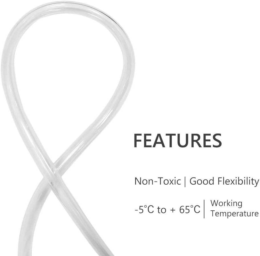 Eastrans Clear Vinyl Tubing 9/16 Inch ID, 25-Feet, Flexible PVC Tubing, Hybrid PVC Hose, Lightweight Plastic Tube