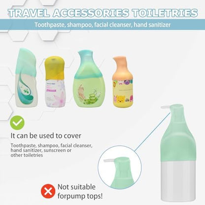 Silicone Bottle Covers Travel Essentials for Women Men, Beach Vacation Essentials, Travel Size Toiletries Accessories, Cruise Ship Essentials 2025, Must Haves, Leak Proofing