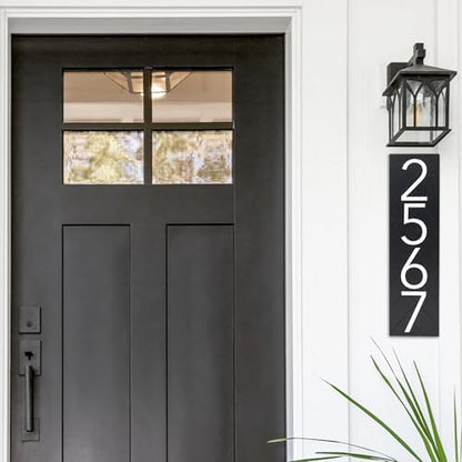 Discovered Designs – 20” Custom Address Number Sign - Black or White – Vertical or Horizontal – Made in USA (Black 20 inch Vertical) - House Numbers for Outside Modern