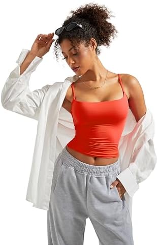 SUUKSESS Women Sexy Square Neck Tank Top Summer Y2K Going Out Basic Cami Shirt