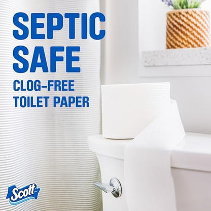 Scott ComfortPlus Toilet Paper, 48 Double Rolls, 231 Sheets per Roll, Septic-Safe, 1-Ply Toilet Tissue