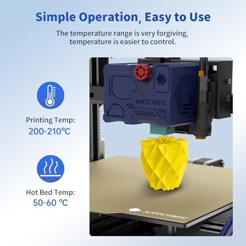 ANYCUBIC PLA Filament 1.75mm Bundle, RFID 3D Printing PLA Filament 1.75mm Dimensional Accuracy +/- 0.02mm, 1KG Reusable Spool (2.2 lbs), 4KG White + Black + Red + Yellow