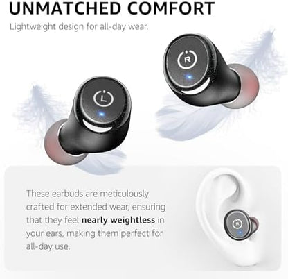 TOZO T10 Wireless Earbuds Bluetooth 5.3 Headphones, App Customize EQ, Ergonomic Design, 55H Playtime, Wireless Charging Case, IPX8 Waterproof Sound in-Ear Headset, 2025 New Version