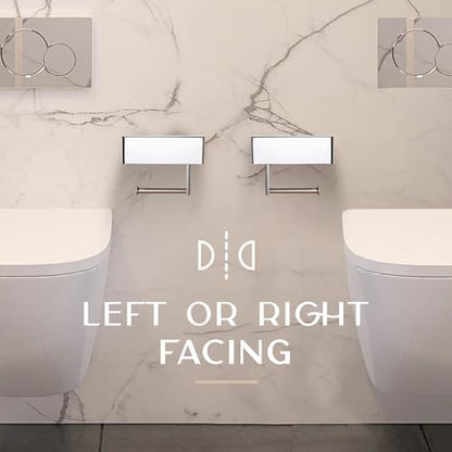 Day Moon™ Chrome Toilet Paper Holder with Shelf - Wipe Holder for Bathroom, Flushable Wipes Dispenser, Toilet Paper and Wipes Holder