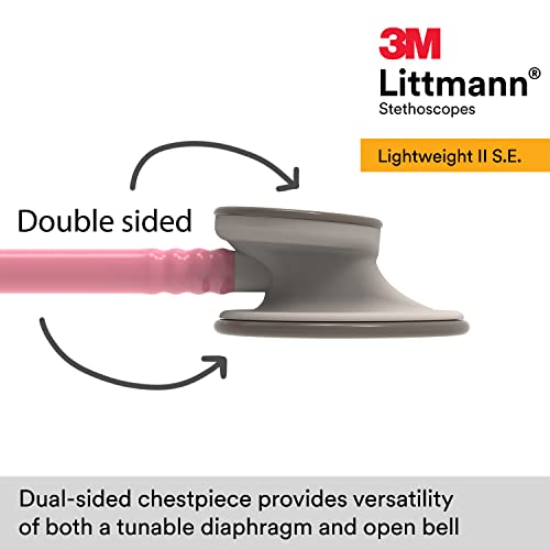 3M Littmann Lightweight II S.E. Stethoscope, 2456, 28" Pearl Pink Tube