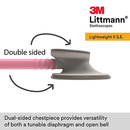 3M Littmann Lightweight II S.E. Stethoscope, 2456, 28" Pearl Pink Tube