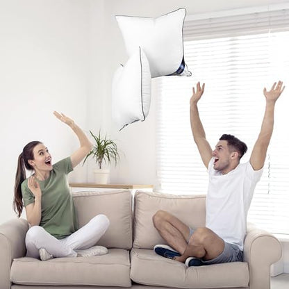 Utopia Bedding Throw Pillow Inserts (Pack of 4, White), 18 x 18 Inches Decorative Indoor Pillows for Sofa, Bed, Couch, Cushion Sham Stuffer