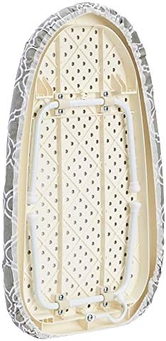 Amazon Basics Compact Tabletop Ironing Board with Folding Legs - Trellis Removable Cover, Chevron, 23.6"L x 7.1"W x 14.3"H