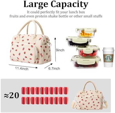 MEXS Insulated Lunch Bag for Women Men Large Reusable Lunch Box Adult Leakproof Portable Cooler Tote Bags for Work Picnic