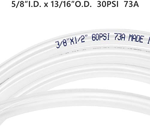 Eastrans 25ft x 5/8" ID Clear Vinyl Tubing, Flexible Hybrid PVC Tubing Hose, Lightweight Plastic Tube UV Chemical Resistant Vinyl Hose, BPA Free and Non Toxic