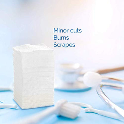 JMU 2400 Gauze Pads 3x3, Sponge Non Woven 4-Ply Non Sterile Dental Pads All Purpose Gauze