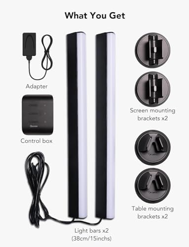 Govee RGBIC Light Bars, 15 Inches WiFi TV Backlight Suitable for 45-70 inch TVs, Smart Light Bars with Multiple Placement Options, Work with Alexa and Google Assistant, Black