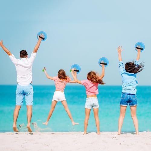 Ayeboovi Toss and Catch Ball Set with 8 Paddles 4 Balls Outdoor Beach Pool Toys for 3 4 5 6 7 8 Year Old Boys Girls Birthday Gift Outside Camping Lawn Yard Games for Kids and Family