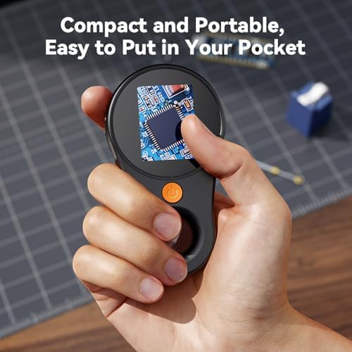 Microscope for Adult-2.0 Inch IPS Screen 100X Pocket Microscope, 3-Level Adjustable LED Lights Portable Handheld Mini Microscope,USB Connection to PC