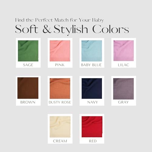 Personalized Baby Blanket, 100% Organic Certified Cotton, Customized Swaddle Blanket with Name, Receiving Blankets for Boys and Girls, Perfect Custom Gifts for Newborns, Kids and Baby Showers