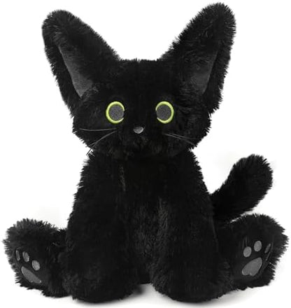 Cuckool Black Cat Stuffed Animals, Microwavable Stuffed Animals Heating Pad for Cramps, Pain Stress Relief, Heatable & Coolable Lavender Scented Cat Plush Toys for Anxiety, Women & Kids Bedtime