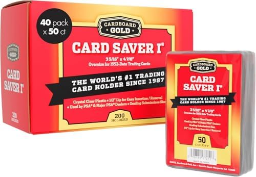 Card Saver 1-2000 Count - Semi Rigid Card Holder, Trading Card Protectors - PSA-Approved Cardsaver for Baseball, Trading, Sports Cards - Card Sleeves, Binder, & Storage Box Compatible
